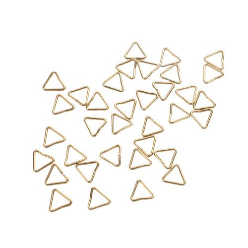 botón de acero inoxidable, acero inoxidable 304, Triángulo, chapado en color dorado, Bricolaje, 7x0.8mm, 5000PCs/Bolsa, Vendido por Bolsa