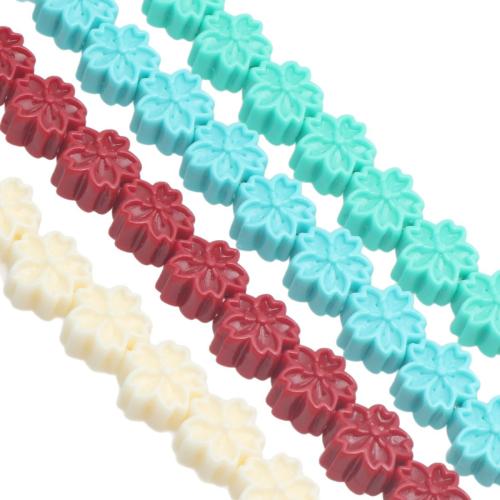 Granos de la resina de flor, moldeo por inyección, Bricolaje, más colores para la opción, 8.5mm, aproximado 20PCs/Sarta, Vendido por Sarta
