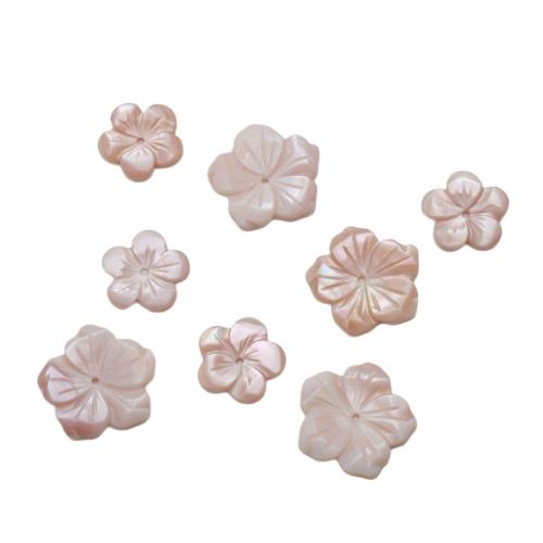 Abalorios de Nácar Rosado Natural, Nácar Rosada, Flor, Tallado, Bricolaje & diverso tamaño para la opción, Vendido por UD