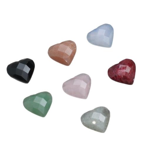 Joyas de piedras preciosas colgante, Corazón, Bricolaje & diferentes materiales para la opción & facetas, 12x12x4mm, Vendido por UD