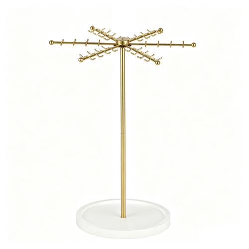 fundición Exhibición de joyería multipropósito, chapado, rotativo, dorado, 240x240x320mm, Vendido por UD