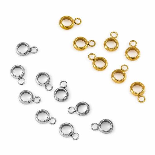 Acero inoxidable Bail Bead, acero inoxidable 304, chapado, Bricolaje, más colores para la opción, 20PCs/Bolsa, Vendido por Bolsa