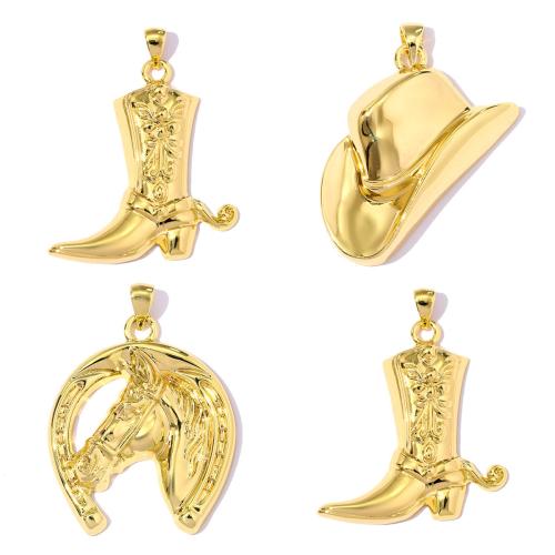 Colgantes de la joyería de cobre amarillo, metal, chapado en color dorado, Bricolaje & diferentes estilos para la opción, 3PCs/Bolsa, Vendido por Bolsa
