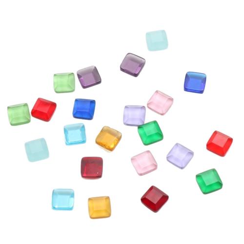 Parche de Diamantes de Imitacion, Cristal, Cuadrado, Bricolaje & facetas, más colores para la opción, 7x7x2.8mm, Vendido por UD