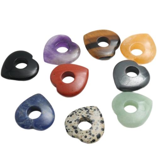 Joyas de piedras preciosas colgante, Corazón, Bricolaje & diferentes materiales para la opción, 30x7mm, agujero:aproximado 10mm, Vendido por UD