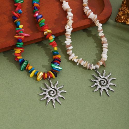Collar de Piedras Preciosas, con acero inoxidable, con 5cm extender cadena, Irregular, chapado, Joyería & para mujer, más colores para la opción, longitud:aproximado 40 cm, Vendido por Sarta