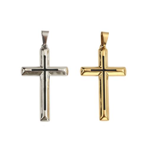 Colgantes de Cruces de acero inoxidable, acero inoxidable 304, chapado, Bricolaje, más colores para la opción, 51x29.7x4mm, agujero:aproximado 9x5mm, Vendido por UD