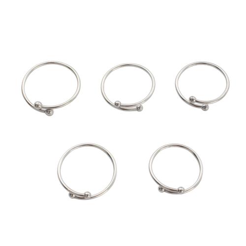 Edelstahl Fingerring Einstellung, 304 Edelstahl, DIY & einstellbar & verschiedene Größen vorhanden, originale Farbe, verkauft von PC