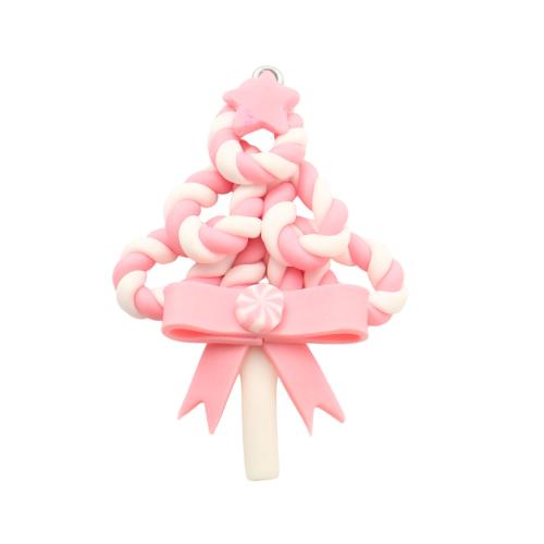 Polymer Ton Schmuck Anhänger, DIY, Rosa, 62.5x42.4mm, verkauft von PC