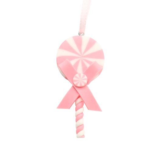 Polymer Ton Schmuck Anhänger, Lollipop, DIY, Rosa, 64.9x28.9mm, verkauft von PC