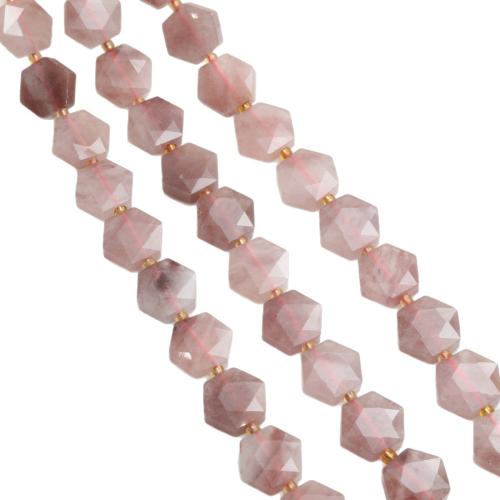 Edelstein Perle, Sechseck, DIY & verschiedenen Materialien für die Wahl & facettierte, 12mm, ca. 27PCs/Strang, verkauft von Strang