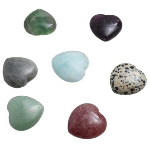 Edelstein Dekoration, Herz, DIY & verschiedenen Materialien für die Wahl & kein Loch, 30x30x15mm, verkauft von PC