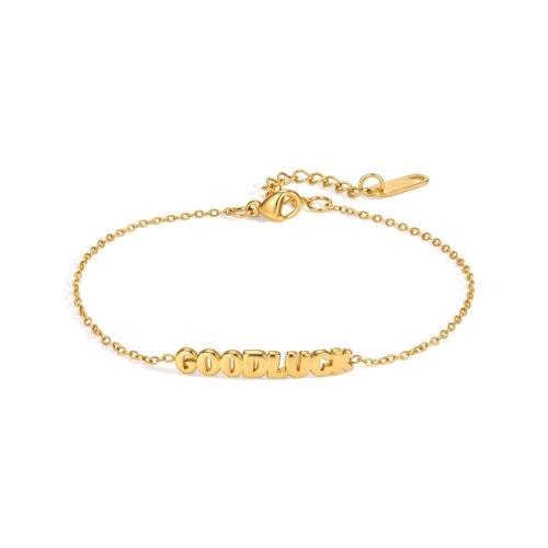 304 Edelstahl Armband, mit Verlängerungskettchen von 3cm, goldfarben plattiert, verschiedene Stile für Wahl & Micro pave Zirkonia & für Frau, Länge:ca. 17 cm, verkauft von PC