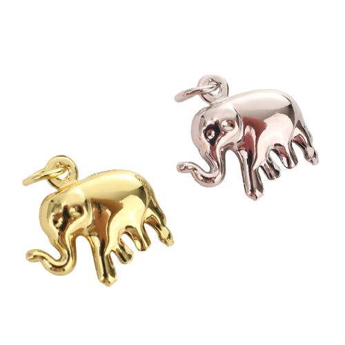 Tierische Messing Anhänger, Elephant, plattiert, DIY, keine, 15x15x4.5mm, Bohrung:ca. 3.5mm, verkauft von PC
