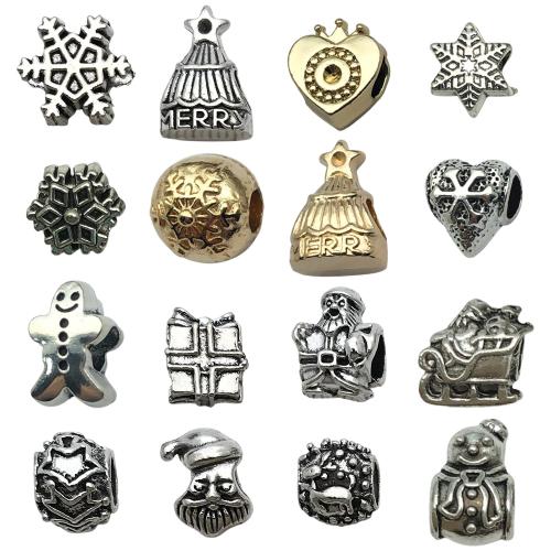 Europa Weihnachten Perlen Schmuck, Zinklegierung, plattiert, DIY & verschiedene Stile für Wahl, verkauft von PC