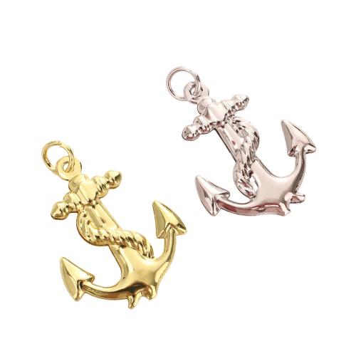 Brass Jewelry Pendants, Anchor, plated, DIY Approx 3.5mm 