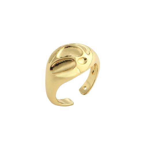 Messing Manschette Fingerring, vergoldet, Modeschmuck & für Frau, 21.5x14mm, Innendurchmesser:ca. 17.5mm, verkauft von PC