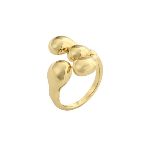 Messing Manschette Fingerring, vergoldet, Modeschmuck & für Frau, 19.5x18.9mm, Innendurchmesser:ca. 15.8mm, verkauft von PC