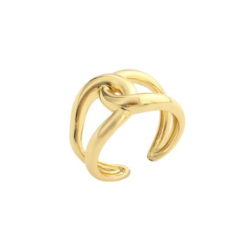 Messing Manschette Fingerring, vergoldet, Modeschmuck & für Frau, 21.7x13.4mm, Innendurchmesser:ca. 17.3mm, verkauft von PC