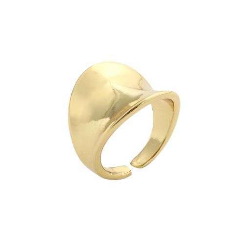 Messing Manschette Fingerring, vergoldet, Modeschmuck & für Frau, 21.5x18.1mm, Innendurchmesser:ca. 17.5mm, verkauft von PC