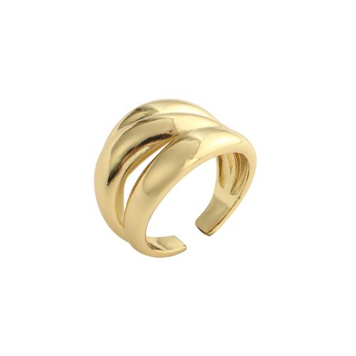 Messing Manschette Fingerring, vergoldet, Modeschmuck & für Frau, 22x15.5mm, Innendurchmesser:ca. 18mm, verkauft von PC