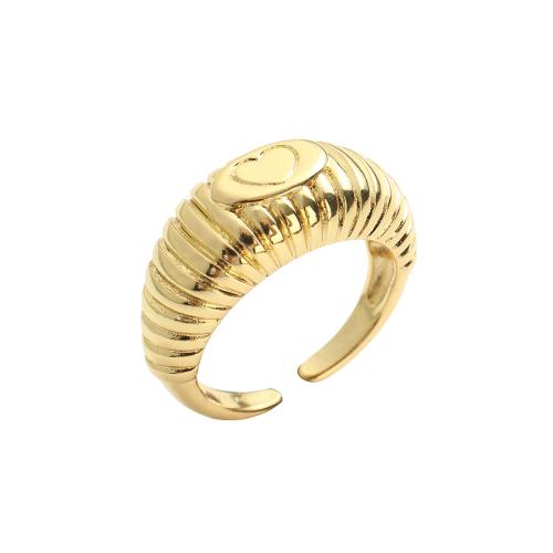Messing Manschette Fingerring, vergoldet, Modeschmuck & für Frau, 24.5x10.3mm, Innendurchmesser:ca. 17.5mm, verkauft von PC