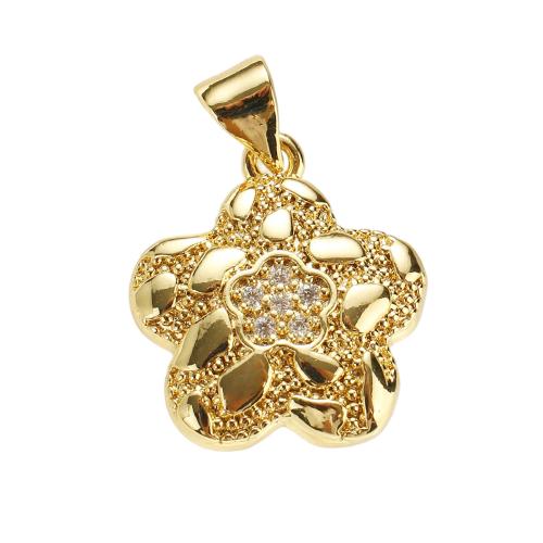 Colgante de Micro Pavé de Zirconía Cúbica, metal, Estrella, chapado en oro real, Bricolaje & micro arcilla de zirconia cúbica, 16x16x3mm, agujero:aproximado 7x5mm, Vendido por UD