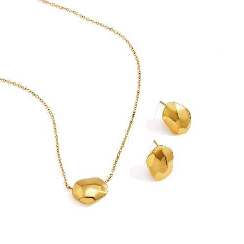 acero inoxidable 304 Conjunto de joya, chapado en color dorado, diferentes estilos para la opción & para mujer, Vendido por UD