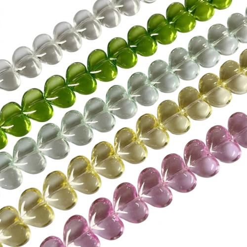 メッキガラスビーズ, ガラス, ハート形, DIY & スムース, 無色 約 10パソコン/ストランド, 売り手 ストランド