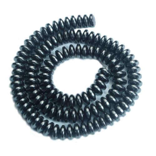 Non Magnetic Hematite Beads, Saucer, polished, DIY black [