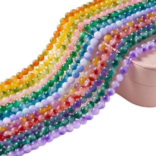 Perles de pierre gemme unique, calcédoine, Rond, poli, DIY & normes différentes pour le choix, plus de couleurs à choisir Environ 38 cm, Vendu par brin