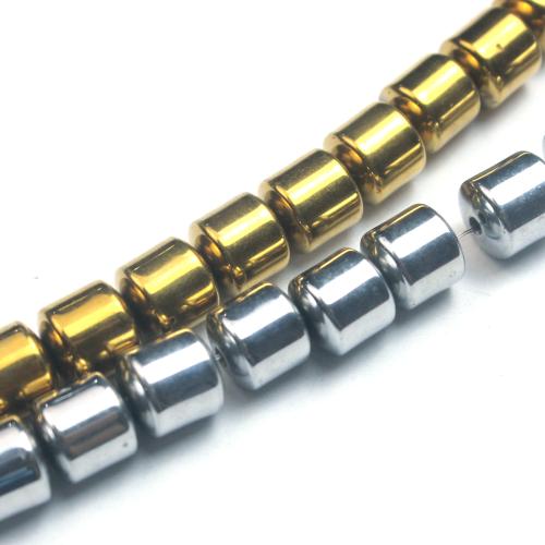 Perles hématite non-magnétique, hématite non magnétique, tambour, Placage, DIY & normes différentes pour le choix, plus de couleurs à choisir, Vendu par brin