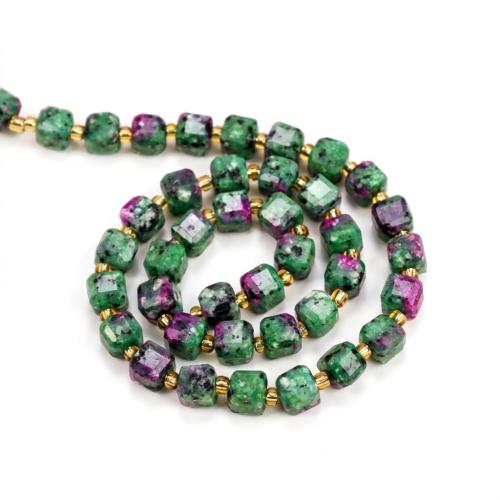 Perles en rouge vert, Rubis en Zoïsite, cadre, poli, DIY & normes différentes pour le choix & facettes Environ 38 cm, Vendu par brin