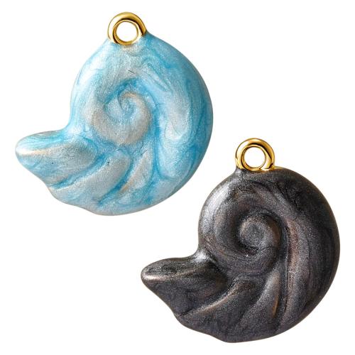 Edelstahl Tier Anhänger, 316 Edelstahl, Strandschnecke, goldfarben plattiert, DIY & Emaille, keine, 7x17mm, verkauft von PC