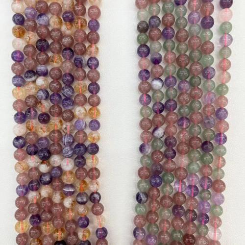Abalorios de Cristal Esféricos, Super siete cristales, Bricolaje & diverso tamaño para la opción, más colores para la opción, Vendido por Sarta