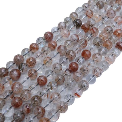 Abalorios de Cristal Esféricos, Super siete cristales, Bricolaje & diverso tamaño para la opción, Vendido por Sarta