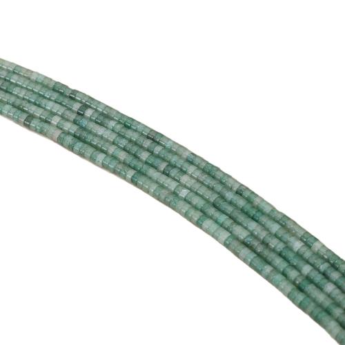 Grün Aventurin Stein Perlen , Grüner Aventurin, flache Runde, poliert, DIY, 2x4mm, Länge:ca. 38 cm, verkauft von Strang[