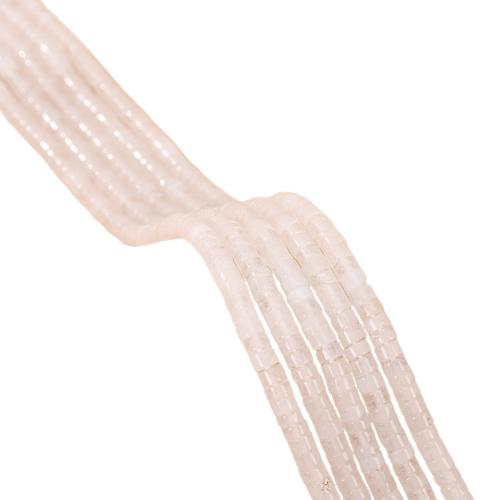 weiße Jade Perle, flache Runde, DIY, 2x4mm, Länge:ca. 38 cm, verkauft von Strang