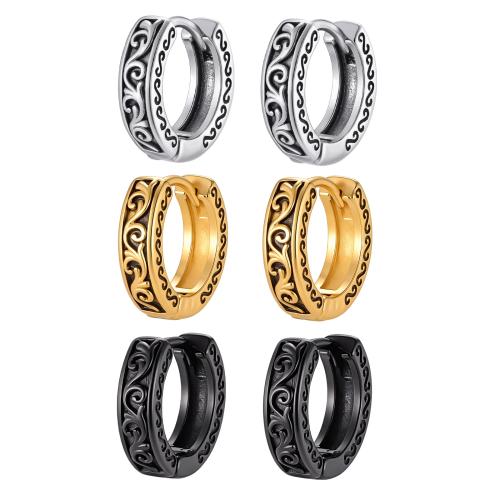 304 Stainless Steel Huggie Hoop Earring, plated, fashion jewelry & Unisex [