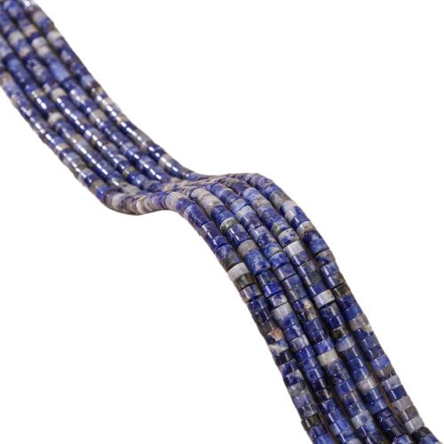 Sodalita, Redondo aplanado, pulido, Bricolaje, 2x4mm, longitud:38 cm, Vendido por Sarta