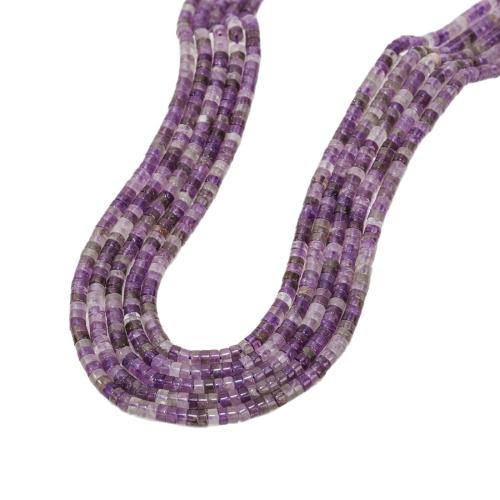 Perles améthystes Naturelles, améthyste, Plat rond, poli, DIY Environ 38 cm, Vendu par brin[