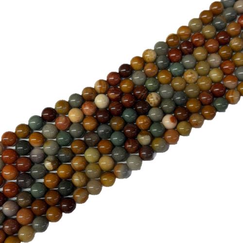 Perles de pierre gemme unique, Jade, Rond, poli, DIY & normes différentes pour le choix, multicolore Environ 37-38 cm, Vendu par brin