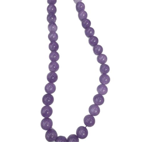 Perles de pierre gemme unique, jade, Rond, poli, teints & DIY & normes différentes pour le choix, violet, Vendu par brin