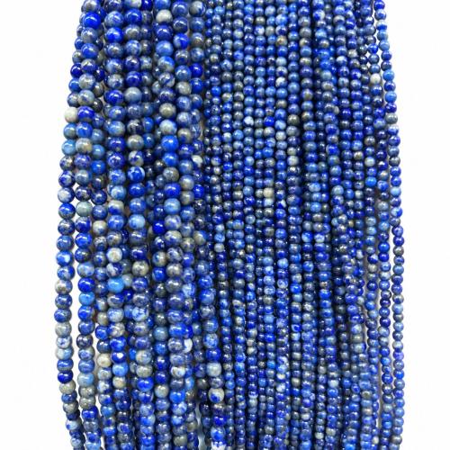 Natural Lapis Lazuli Beads, Round, DIY Approx 38 cm 