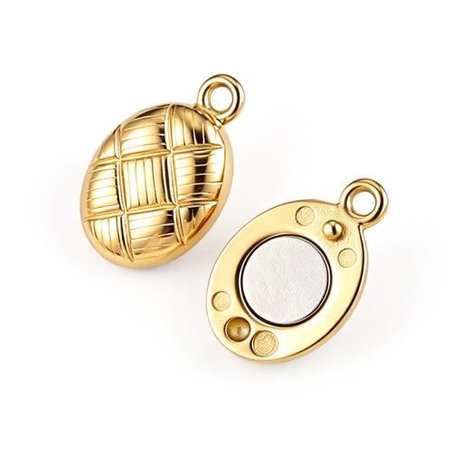 Round Stainless Steel Magnetic Clasps, 316L Stainless Steel, Vacuum Ion Plating, DIY [