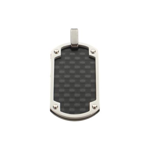 Stainless Steel Pendants, 304 Stainless Steel, with Carbon Fibre, DIY, original color 
