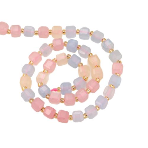 Perles de morganite, cadre, poli, teints & DIY & normes différentes pour le choix & facettes Environ 38 cm, Vendu par brin