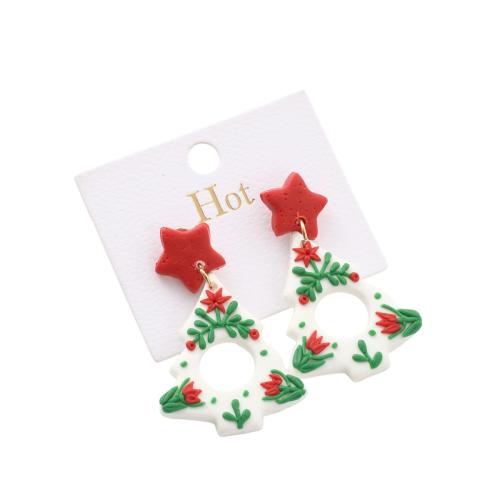 Polymer Clay Drop Earring, for woman & hollow 