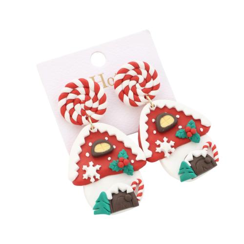 Polymer Clay Drop Earring, House, fashion jewelry & for woman 