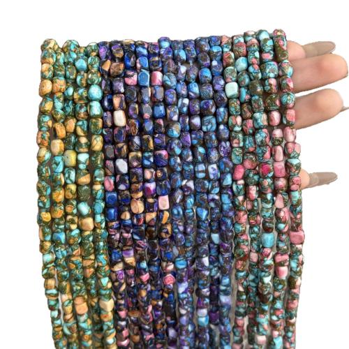 Perle empereur Pierre , Jaspe d'impression, pepite, DIY, plus de couleurs à choisir, beads size 5-7mm Environ 38 cm, Vendu par brin